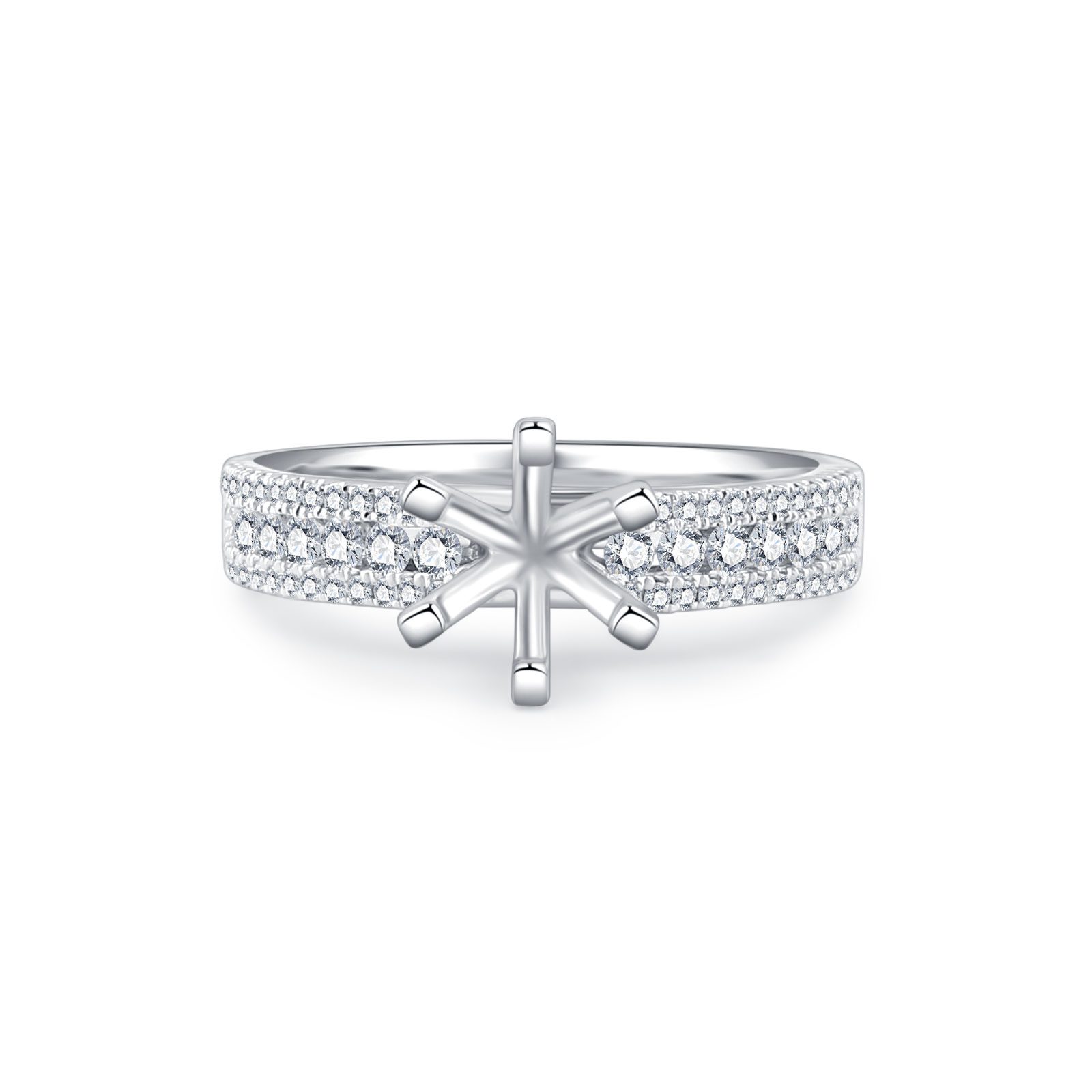 18K SEMI MOUNTING DIAMOND RING