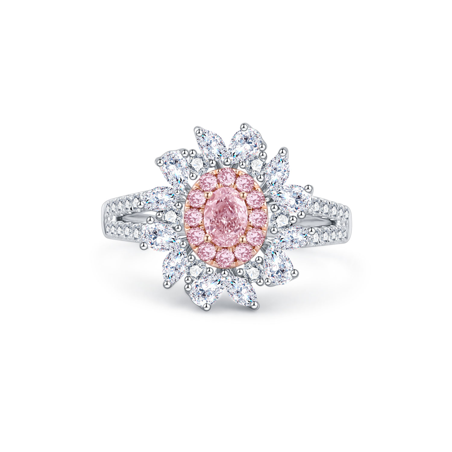 18K GOLD PINK DIAMOND RING