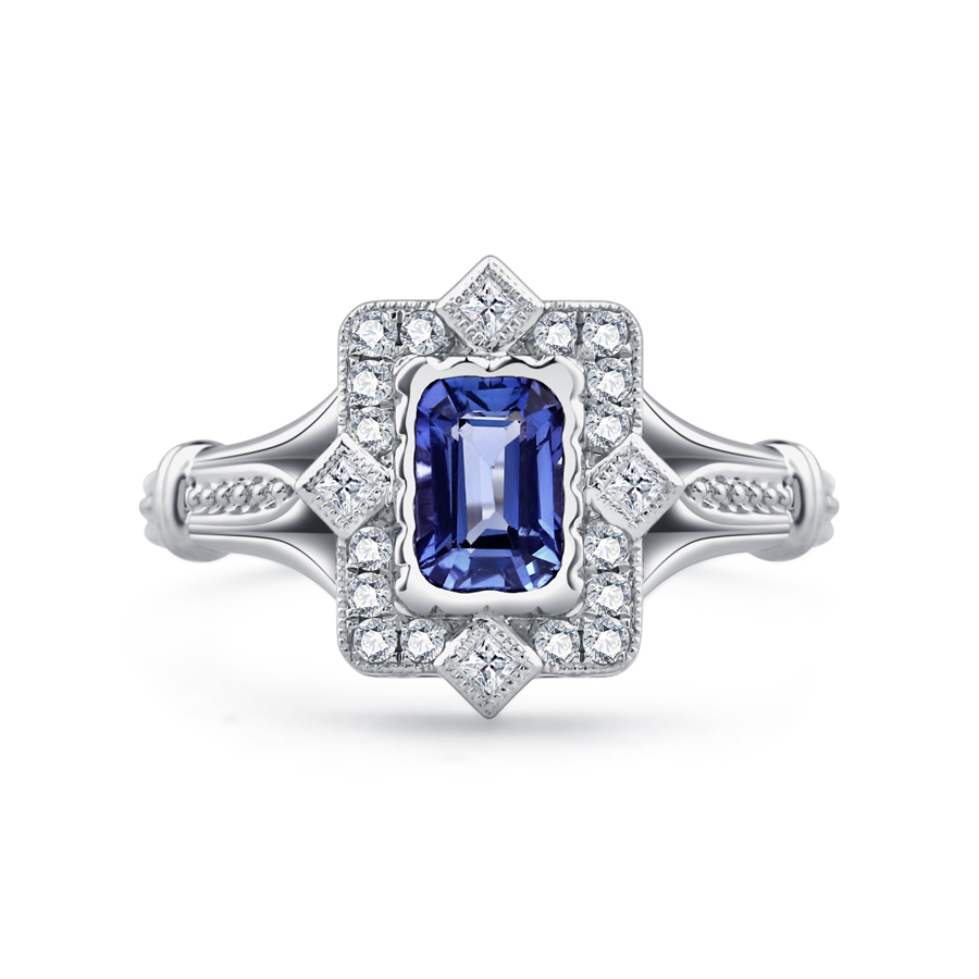 18K GOLD SAPPHIRE RING
