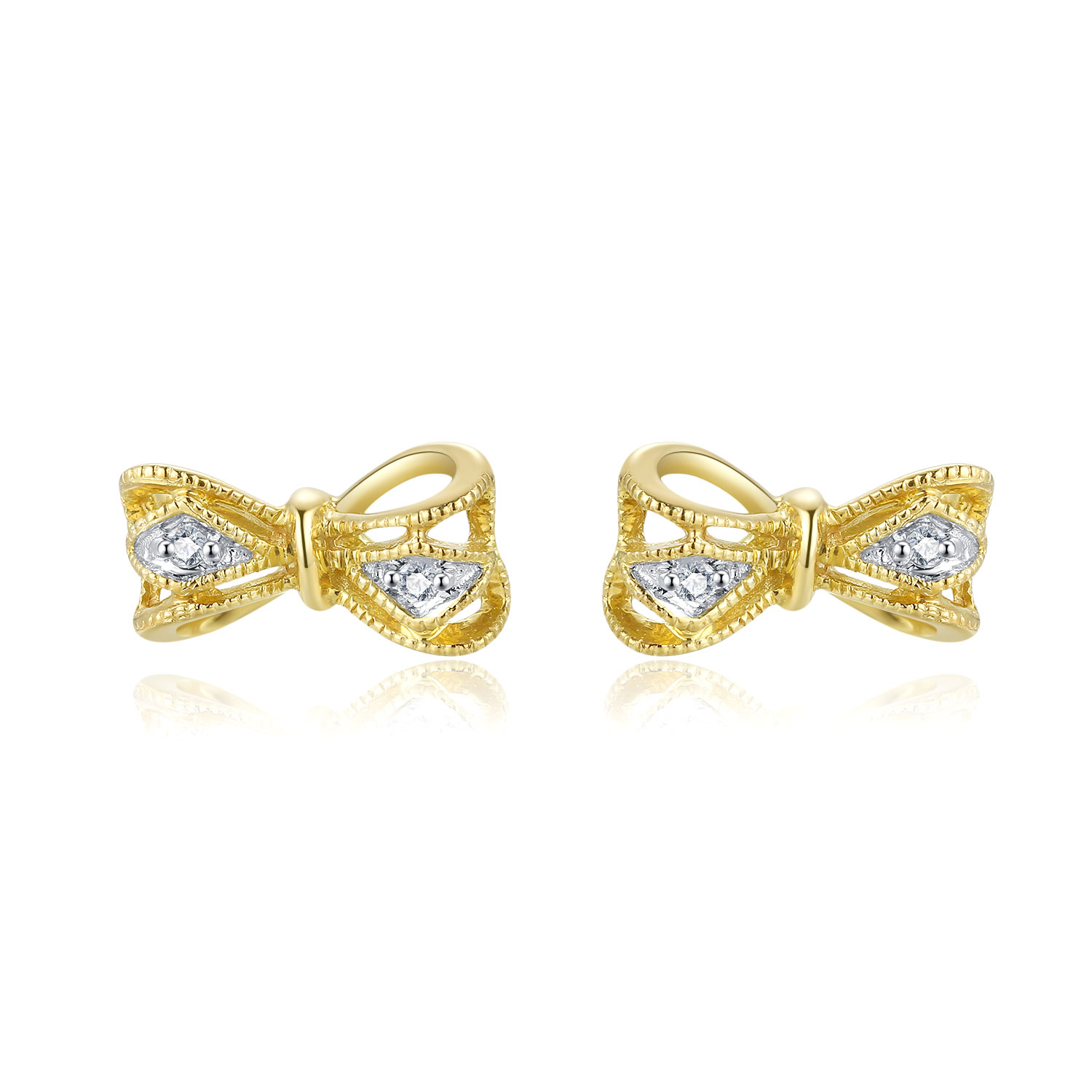 18K YELLOW GOLD DIAMOND EARRING