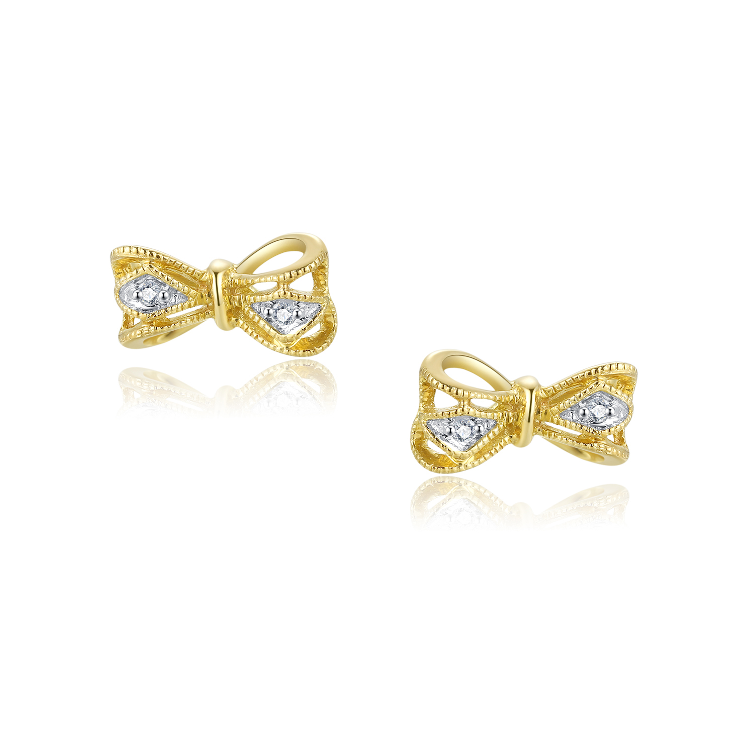 18K YELLOW GOLD DIAMOND EARRING
