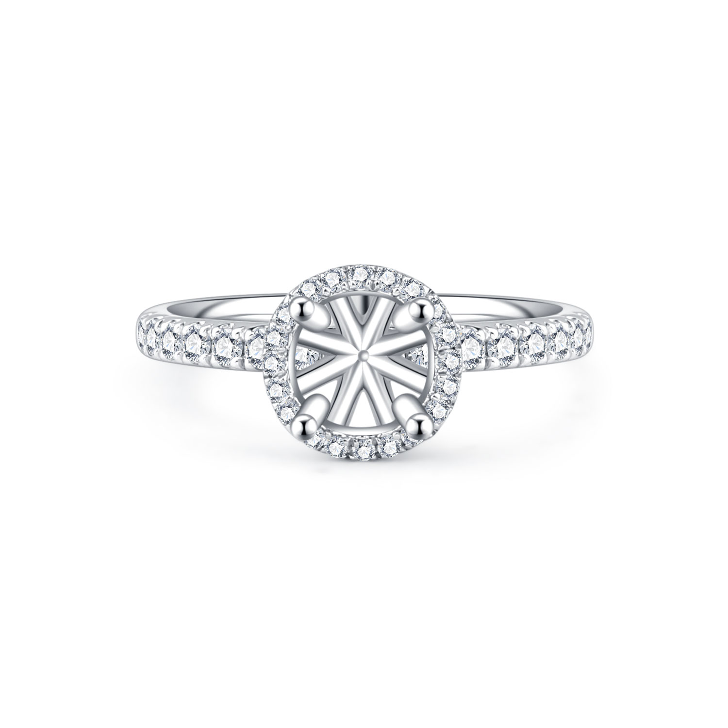 18K SEMI MOUNTING DIAMOND RING