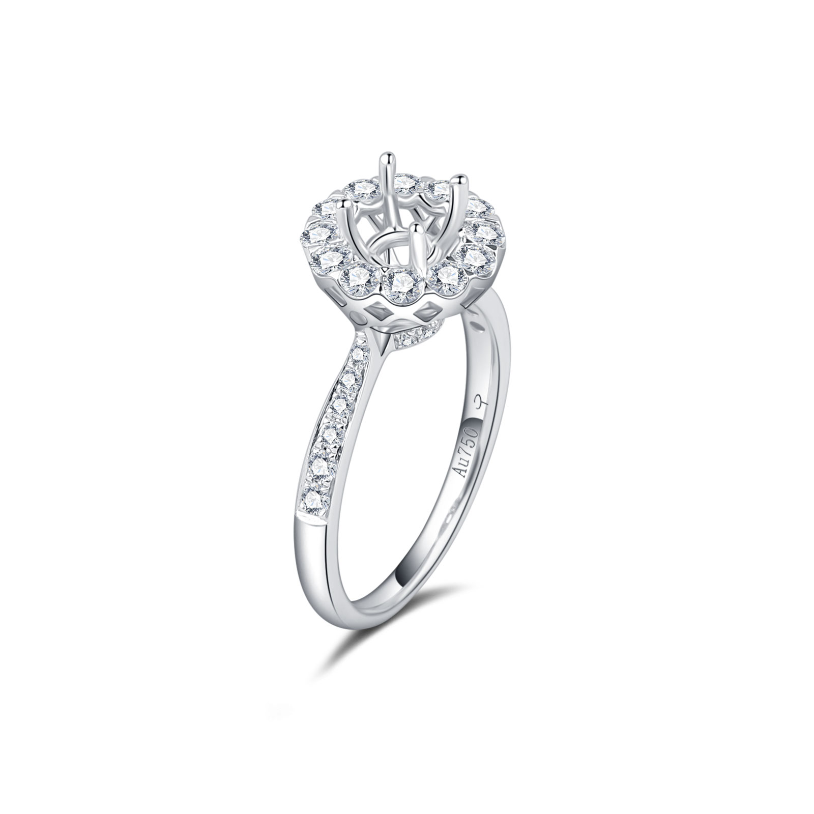 18K SEMI MOUNTING DIAMOND RING