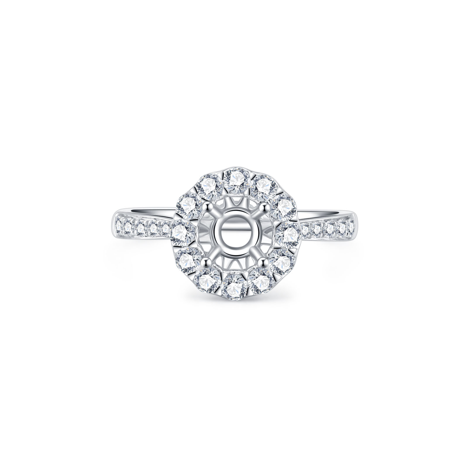 18K SEMI MOUNTING DIAMOND RING